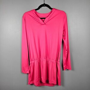 Patagonia Womens XXL Trail Running Athletic Tunic Top Long Sleeve Pink Active